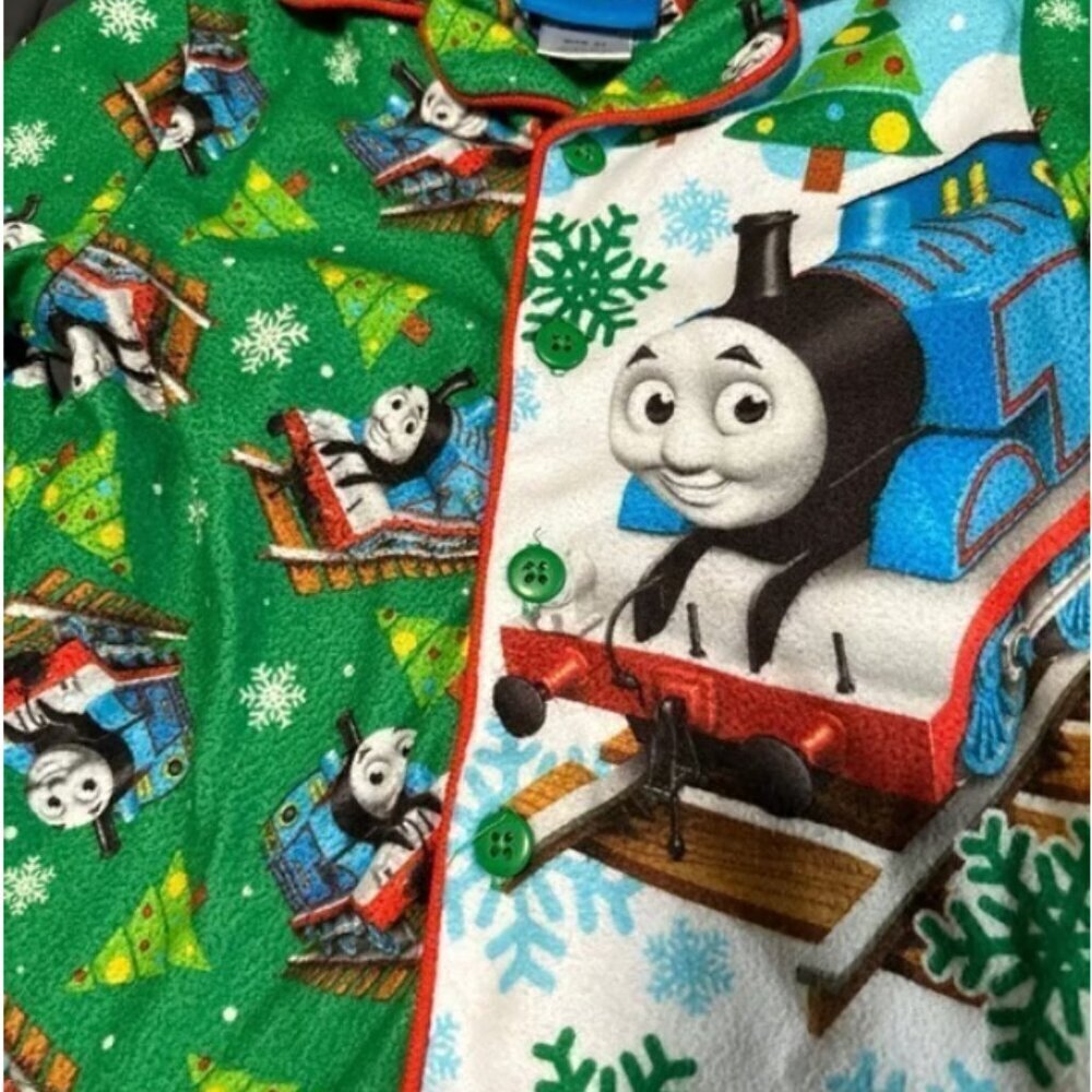 Thomas & Friends Christmas Pajamas 2T - Picture 3 of 5